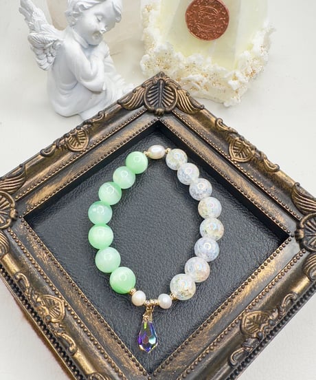 Selenite × Rainbow Crackle Quartz
