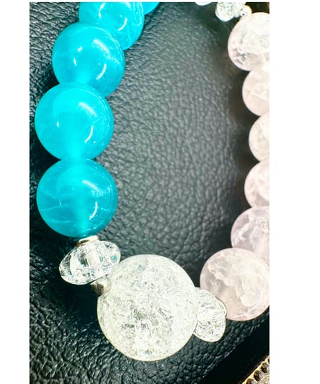 High Quality Amazonite × Crackle Rosequartz　(限定数本）