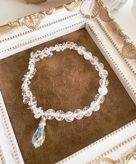 Crystal×crystal bracelet（スワロフスキークリスタルチャーム付）