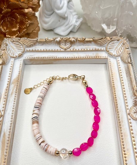 Pink Chalcedony×shell