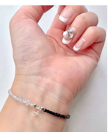 Herkimer Diamond × Black Spinel