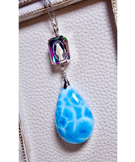 High Quality Larimar × vintage glass（限定１本）