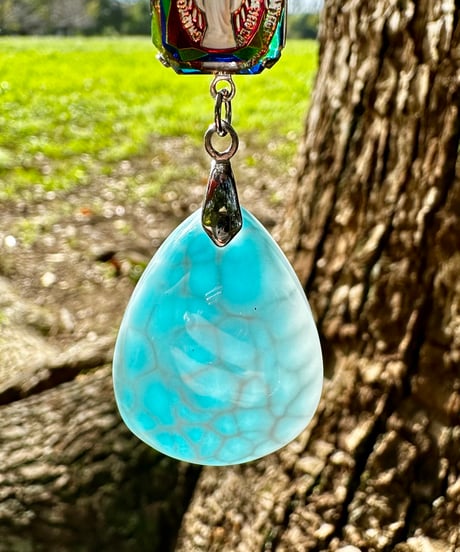 vintage glass × High Quality Larimar （限定１本）