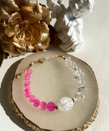 Pink Chalcedony×crystal