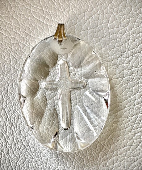 vintage glass cross
