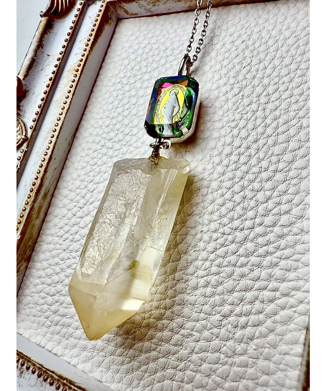 レムリアンシードピュアレイ　ゴールデンヒーラークラスター ゴールデンヒーラーレムリアンシード × vintage glass （限定1本