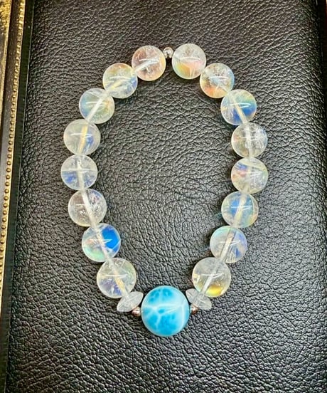 High Quality Royal Rainbow Moonstone × High Quality Larimar（限定1本）