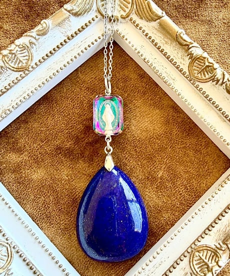 High Quality lapis lazuli × vintage glass（限定１本）