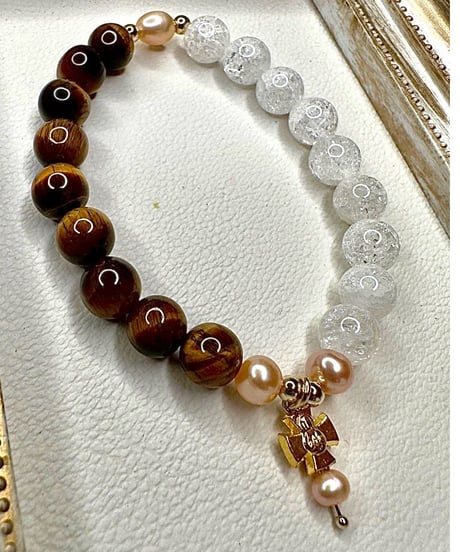 Tiger eye × Crackle Quartz