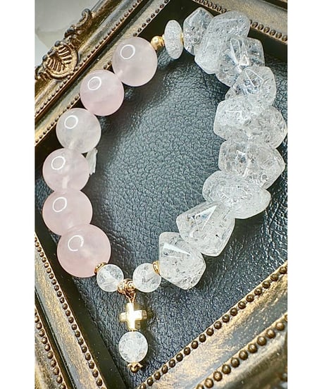 Rose Quartz× Crackle Quartz