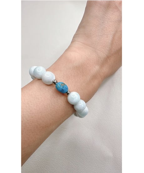 Ice Larimar × High Quality Kingman Turquoise