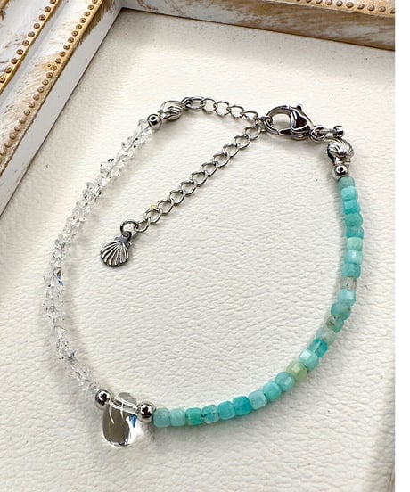 Herkimer Diamond × Amazonite