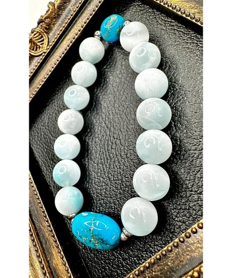 Ice Larimar × High Quality Kingman Turquoise