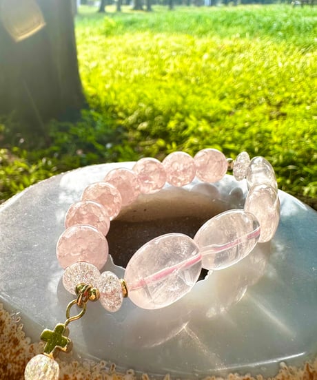 Crackle Rosequartz × Rosequartz
