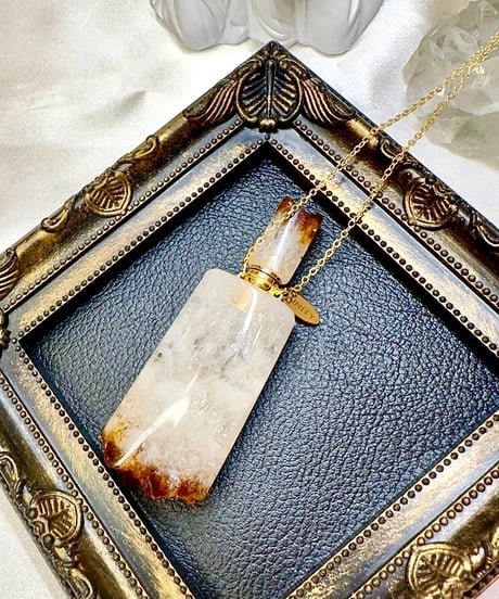 Citrine Bottle Pendant Necklace