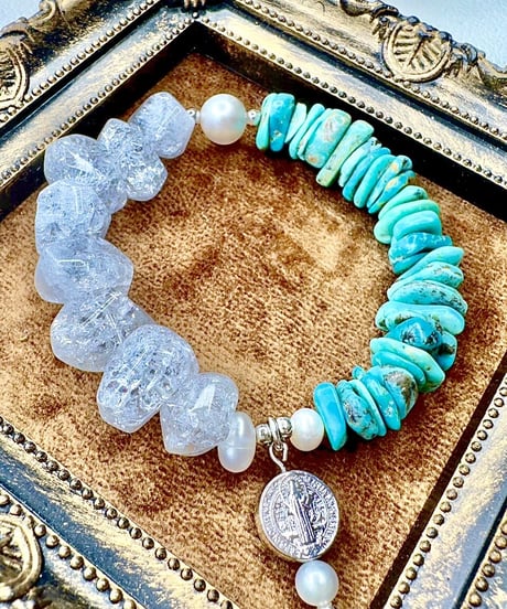 High Quality Turquoise × High Quality Crackle Quartz