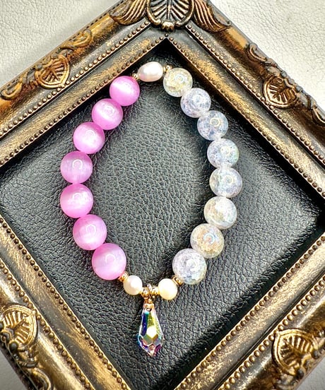 Selenite × Rainbow Crackle Quartz