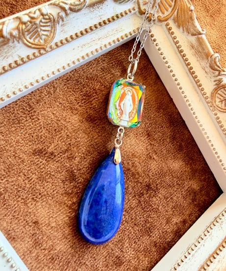 High Quality lapis lazuli × vintage glass（限定１本）