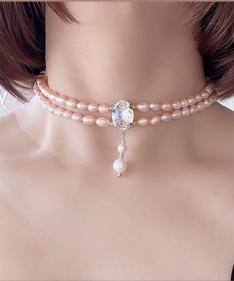 Pearl necklace（pink）