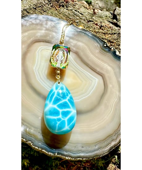 vintage galass × High Quality Ice Larimar