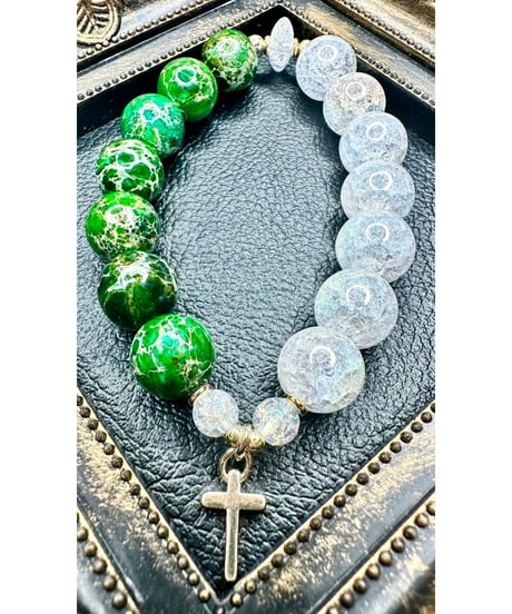 Green Sea Sediment Jasper × Crackle Quartz