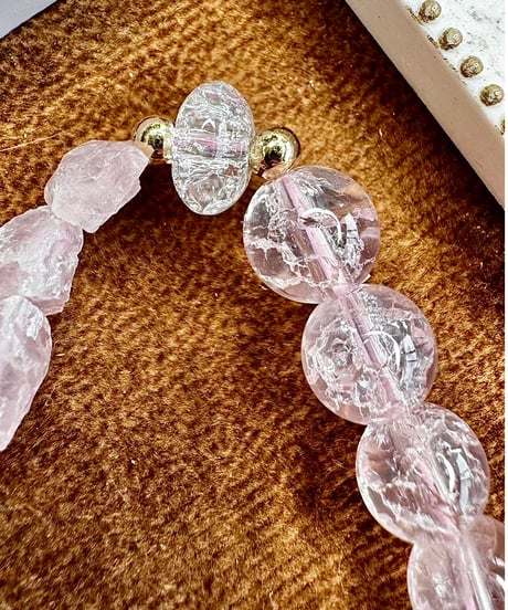 Raw Rosequartz × Crackle Rosequartz