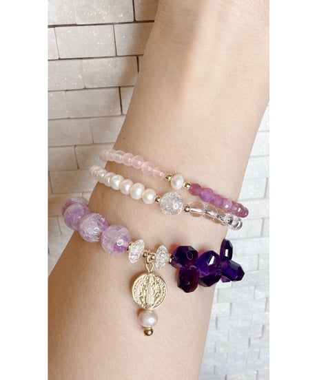 Crackle Amethyst × Amethyst