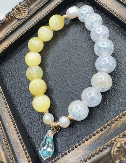 Selenite × Rainbow Crackle Quartz