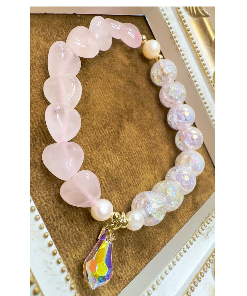 ローズクオーツ　レインボー レインボーローズクォーツオーバル型 | crystal-verry*