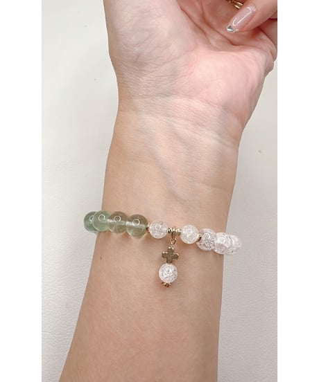 Fluorite×Crackle Quartz