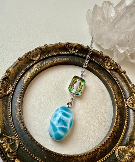 High Quality Larimar × vintage glass（限定１本）