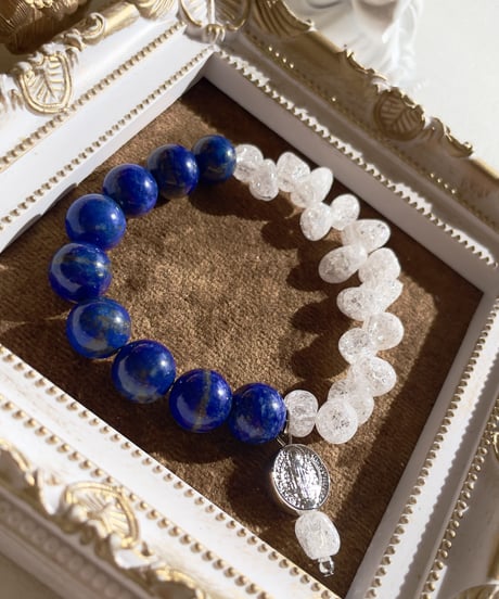 lapis lazuli✖️crystal （ベネディクトメダイ）