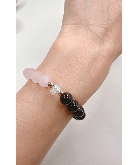 Dark Red Garnet × Strawberry Quartz