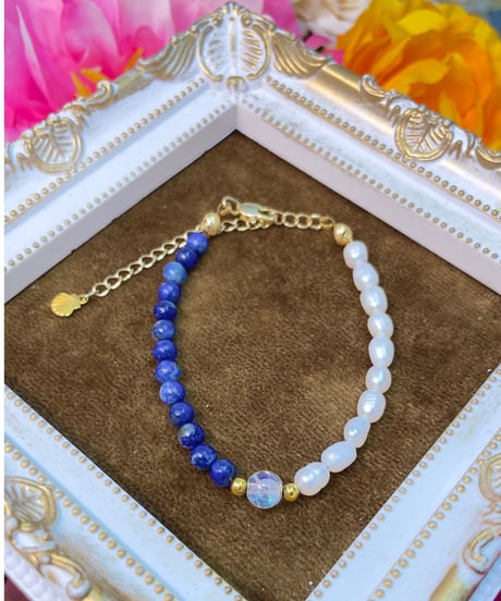 lapis lazuli×Freshwater pearl