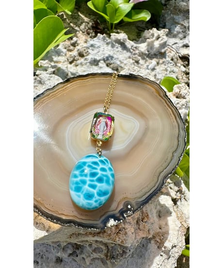 vintage glass × High Quality Ice Larimar （限定１本）