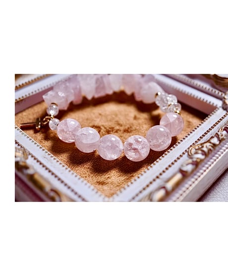 Raw Rosequartz × Crackle Rosequartz