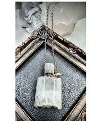 Healing White Agate Bottle Pendant Necklace