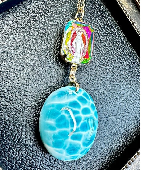 vintage glass × High Quality Ice Larimar （限定１本）