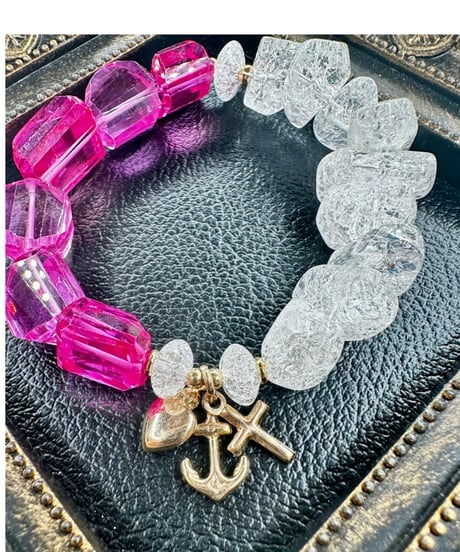 Pink Sapphire × High Quality Crackle Quartz （限定１本）