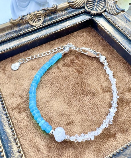 Herkimer Diamond × Blue Opal