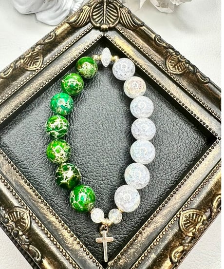 Green Sea Sediment Jasper × Crackle Quartz