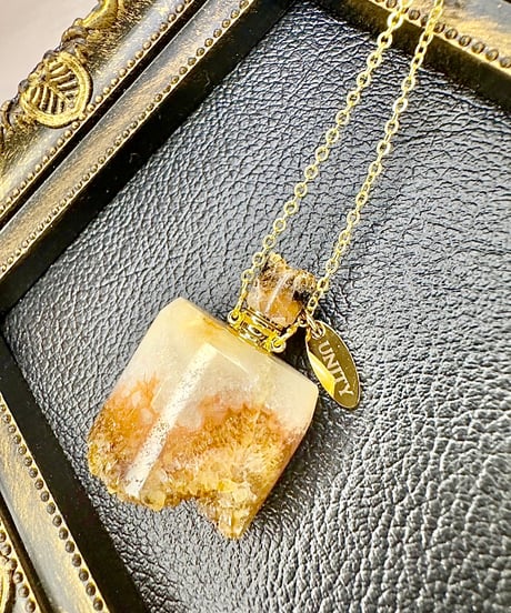 Citrine Bottle Pendant Necklace