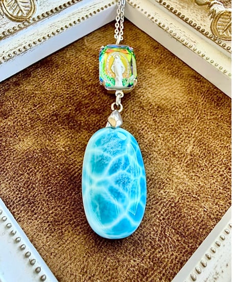 High Quality Larimar × vintage glass（限定１本）