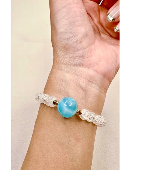 High Quality Larimar × Crackle Quartz