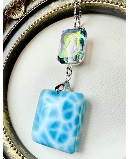 High Quality Larimar × vintage glass（限定１本）