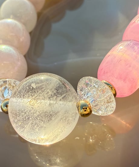 High Quality Himalaya Crystal × Selenite × Rainbow Rosequartz（限定数本）