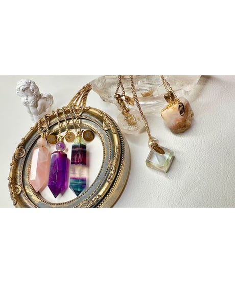 Amethyst Point Bottle Necklace Pendant