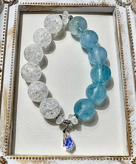 High Quality Aquamarine × Crack Quartz （限定１本）