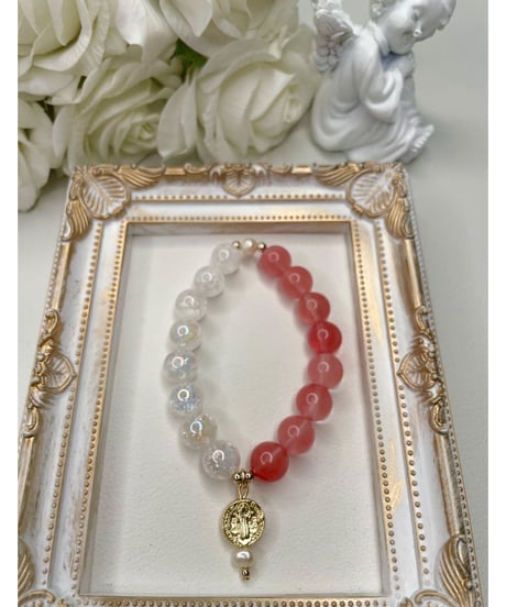 redcherry quartz  × Rainbow Crackle Quartz