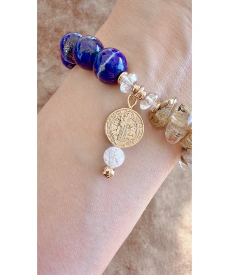 High Quality Lapis Lazuli × Golden Rutile Quartz